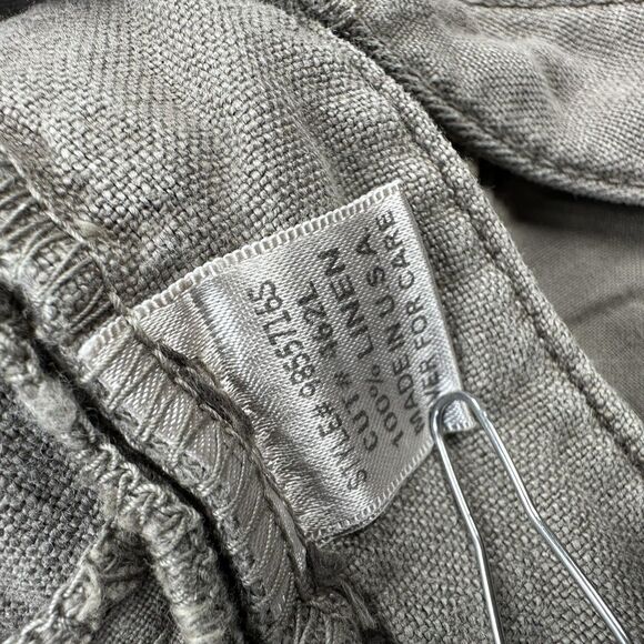 Sanctuary Linen Cargo Pants Womens Small Gray Cropped Capri Made USA 08S1165 - Picture 4 of 10